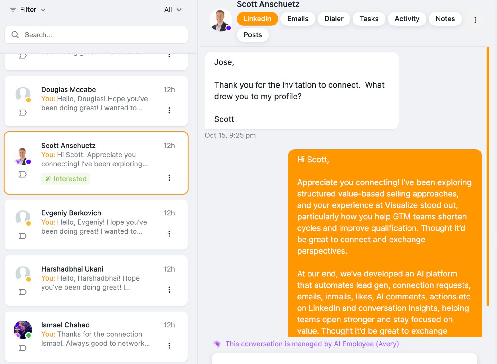 Unified Inbox Interface